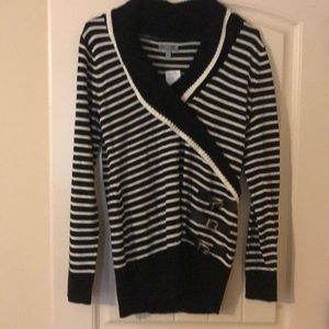 Black and cream sweater